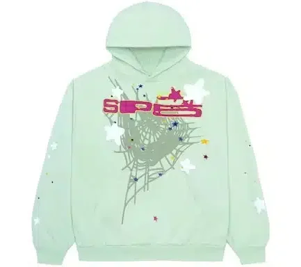 Sp5der SP5 Mint Hoodie