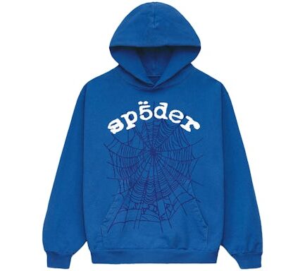 light blue sp5der hoodie​